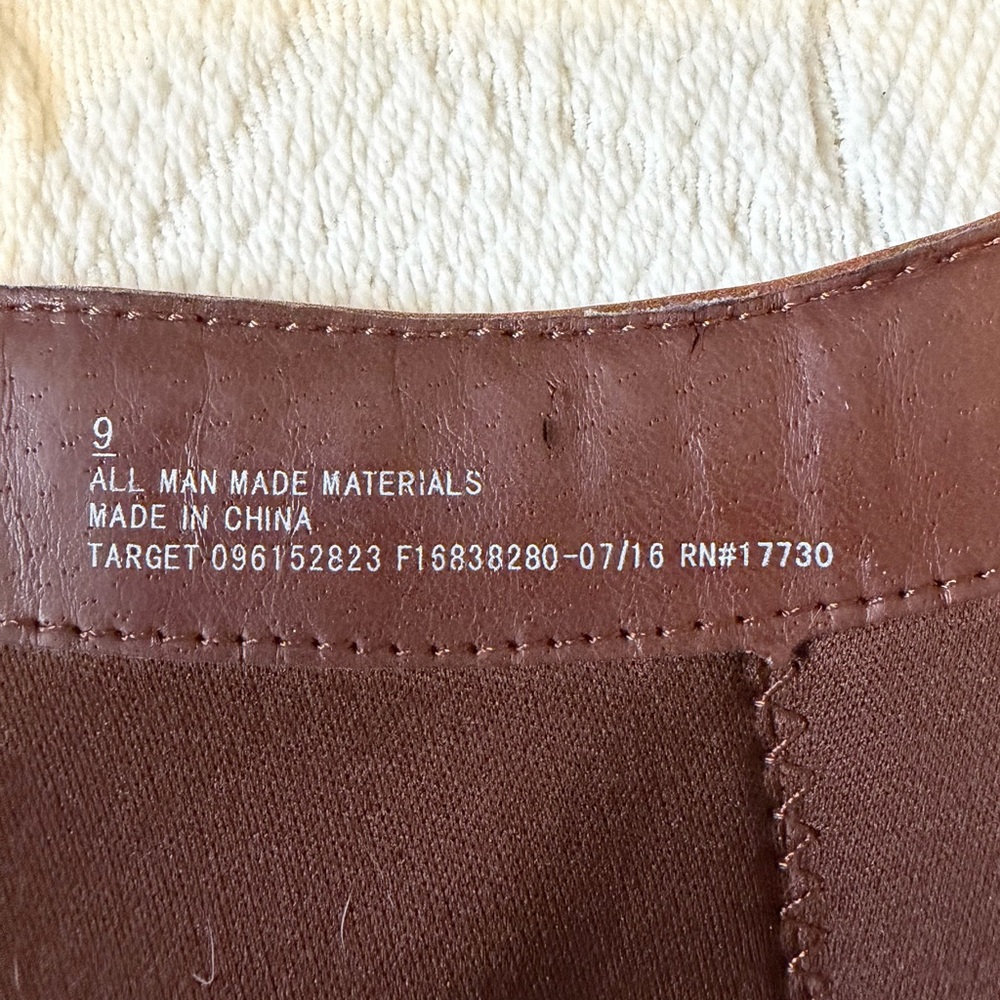 Brown Faux Leather Shoes